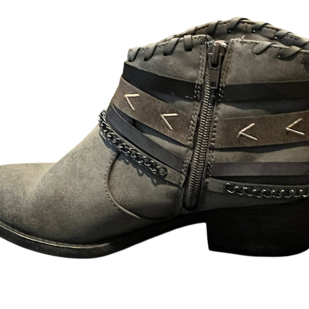 Gray Ankle Boots - Picture 3 of 12